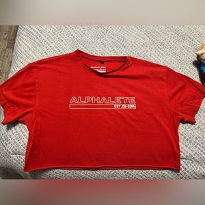 Alphalete red crop top | size S